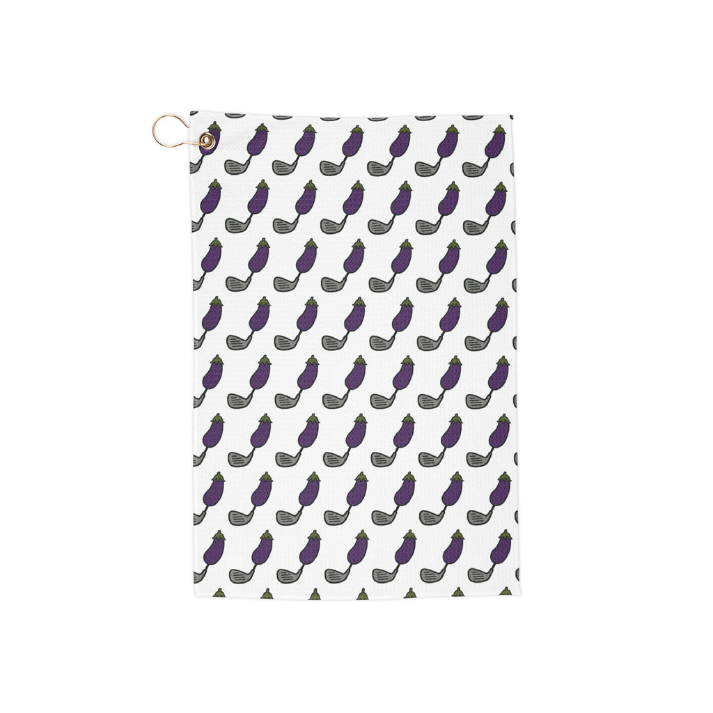 Eggplant Putter Pattern golf towel